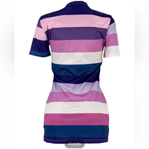 Sequined Bugs Bunny Purple Dress Bodycon Crew Neck Short Sleeve Dress - Picture 2 of 4